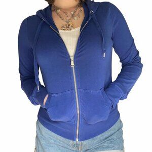 Express Yoga Royal Blue Hooded Zip-Up – Size S